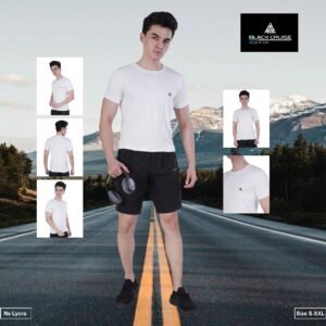White | Men | Round Neck | T-shirt | Gym Sports